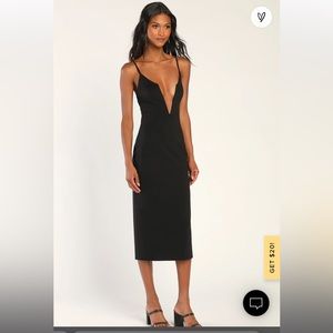 Lulus Always Sensational Black Sleeveless Bodycon Midi Dress
